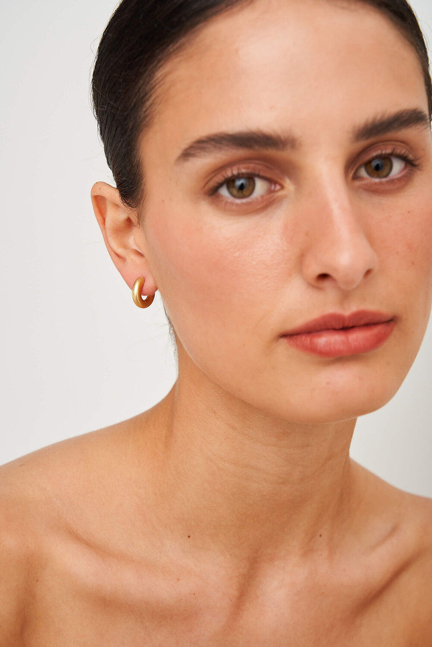 Oroton Reis Worn Gold Huggies