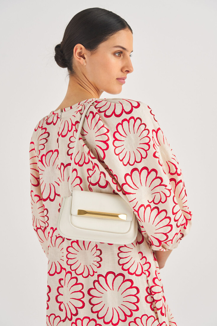 Oroton Mills Small Baguette Paper White