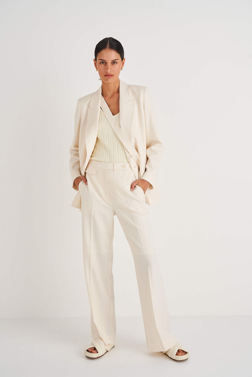 Oroton Marshmallow Double Breasted Blazer