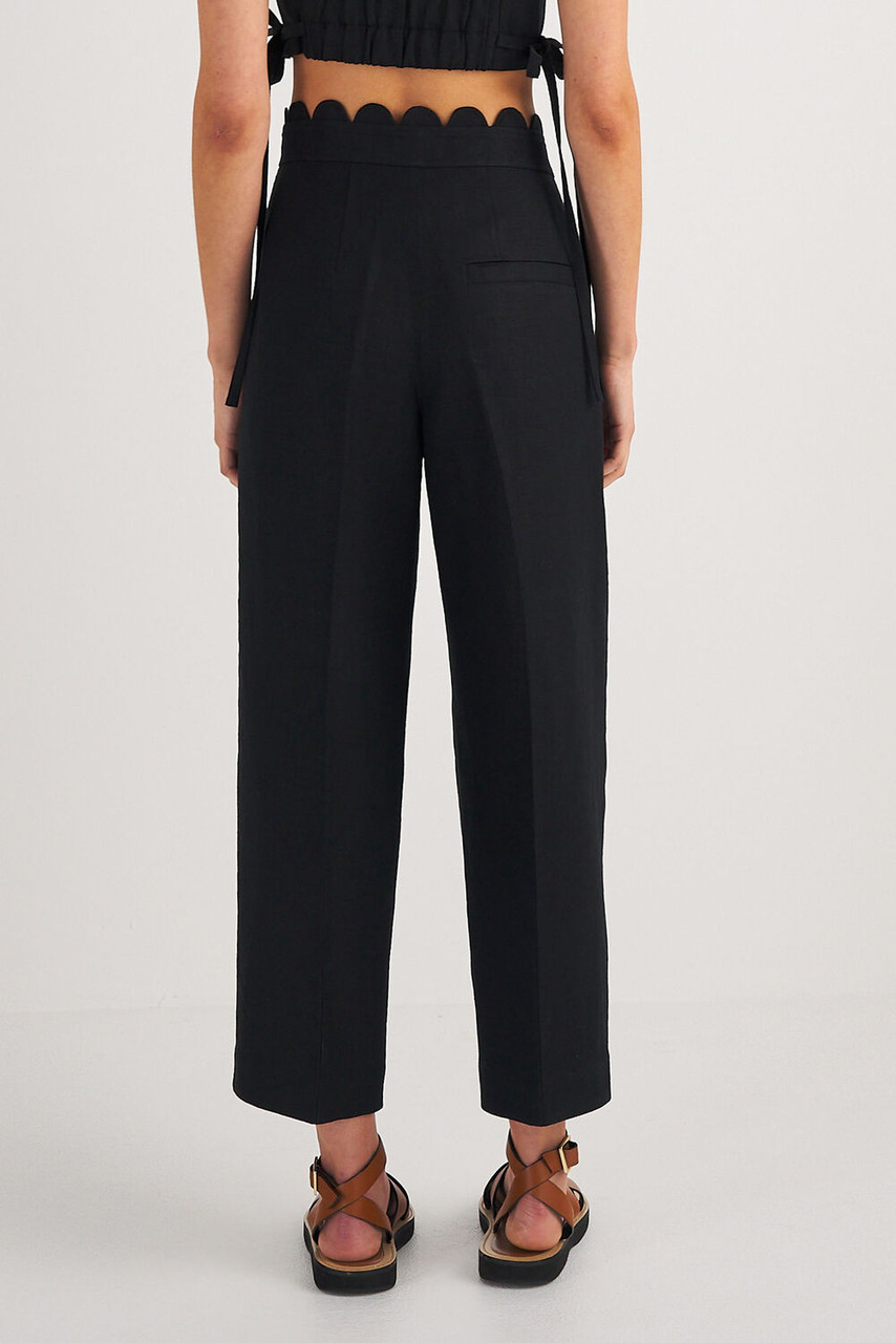 Oroton Scallop Pant Black