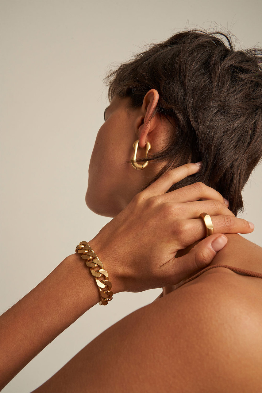 Oroton Noa Worn Gold Bracelet