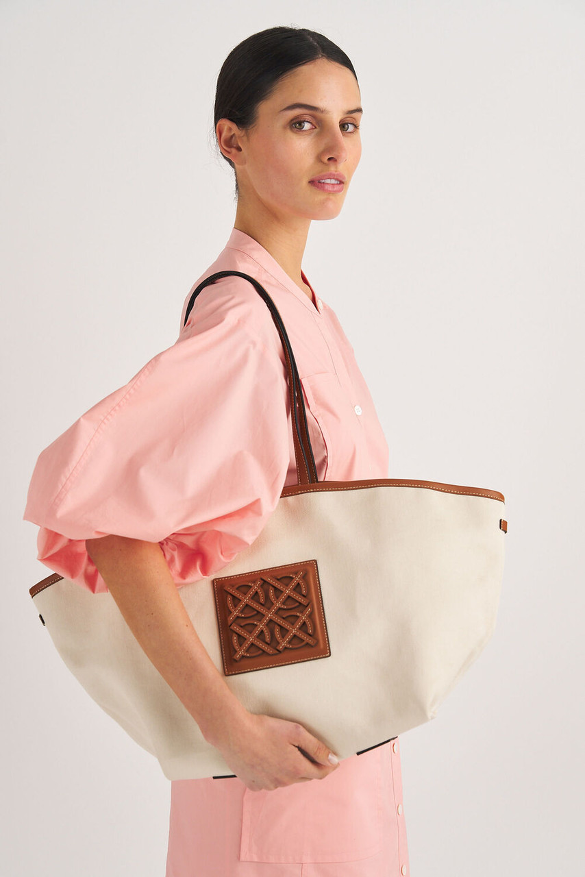 Oroton Boyd Large Tote Natural/Brandy