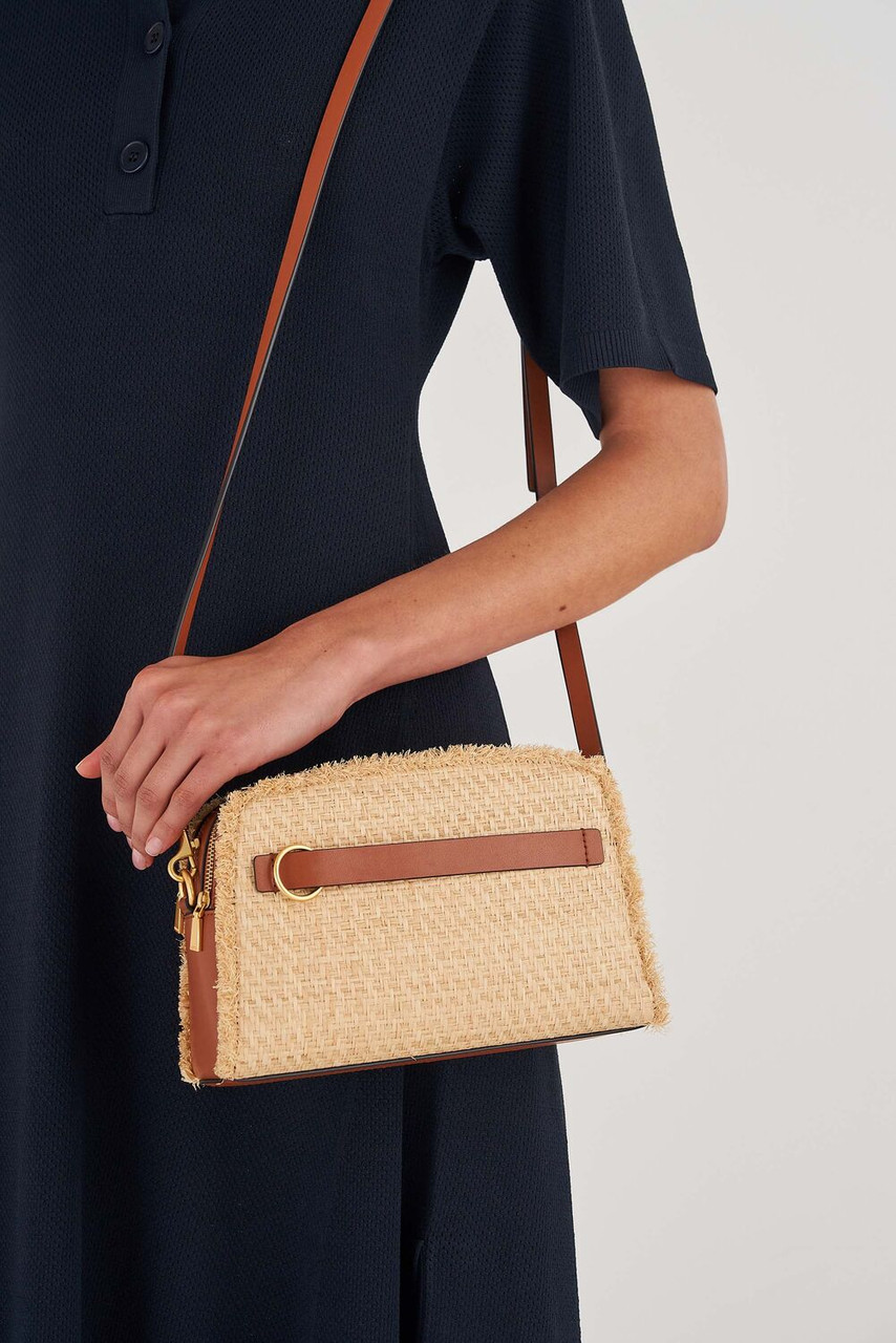 Oroton Audrey Collectable Crossbody Cognac/Natural