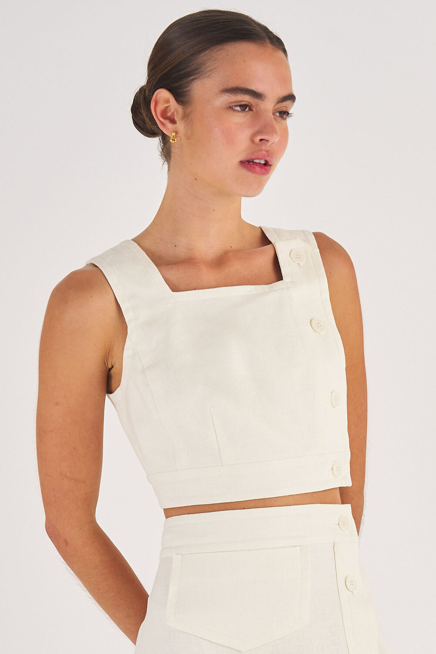 Oroton Fitted Bodice Soft Cream