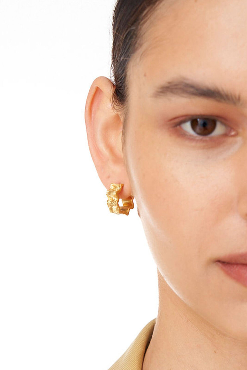 Oroton Amara Mini Huggies Worn Gold