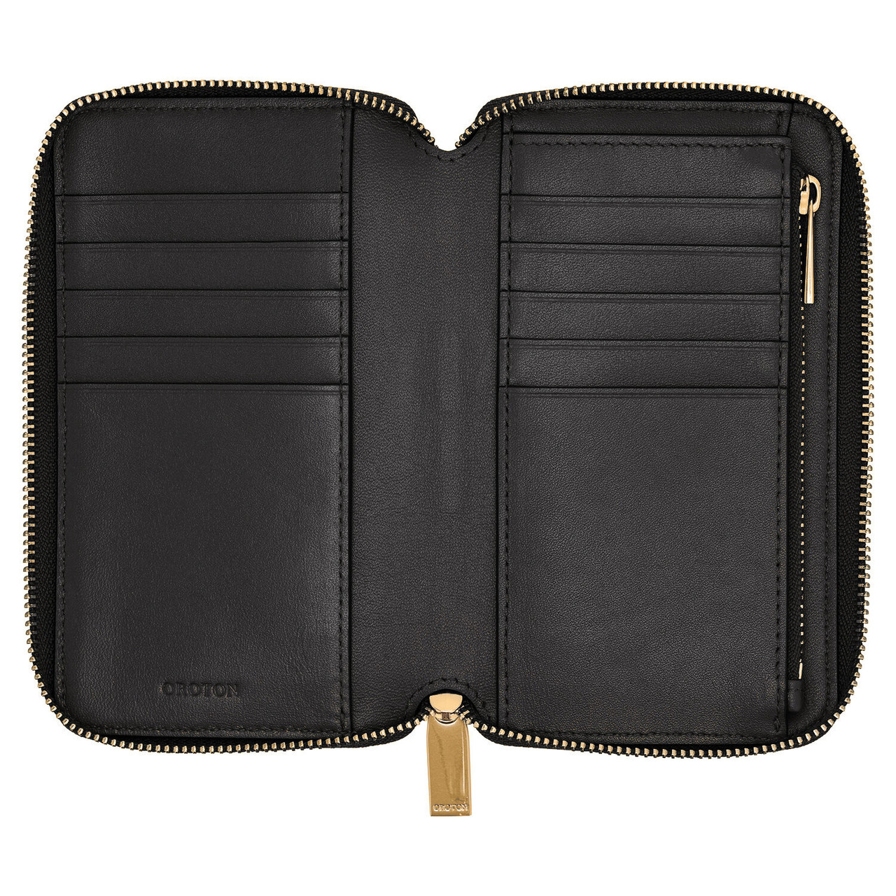 Oroton Muse Black Mini Book Wallet