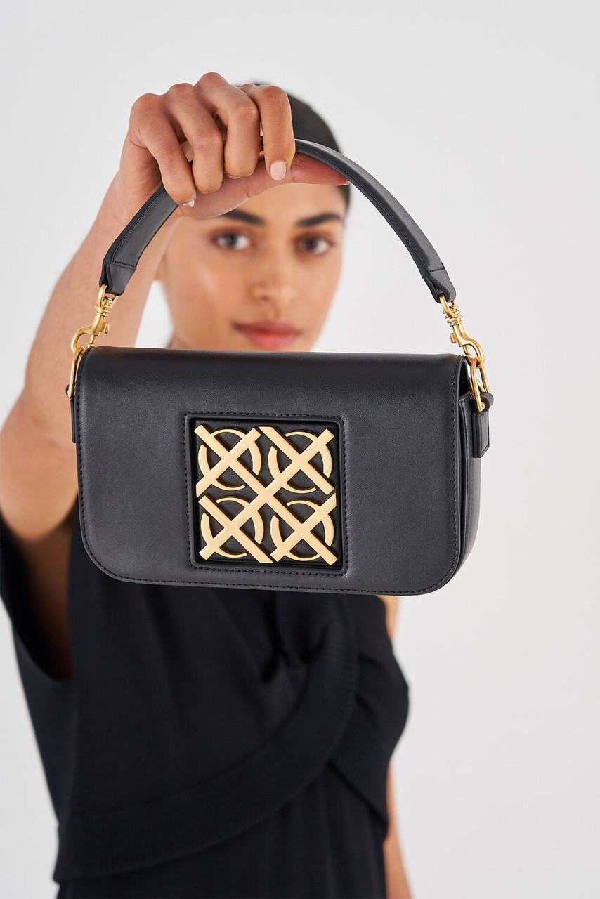 Oroton Lane Black Small Baguette