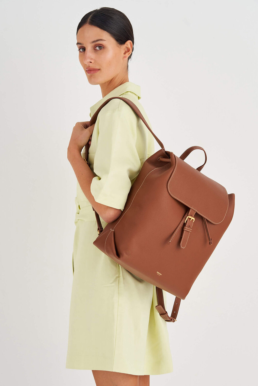 Oroton Margot Whiskey-Light Smoke Large Backpack