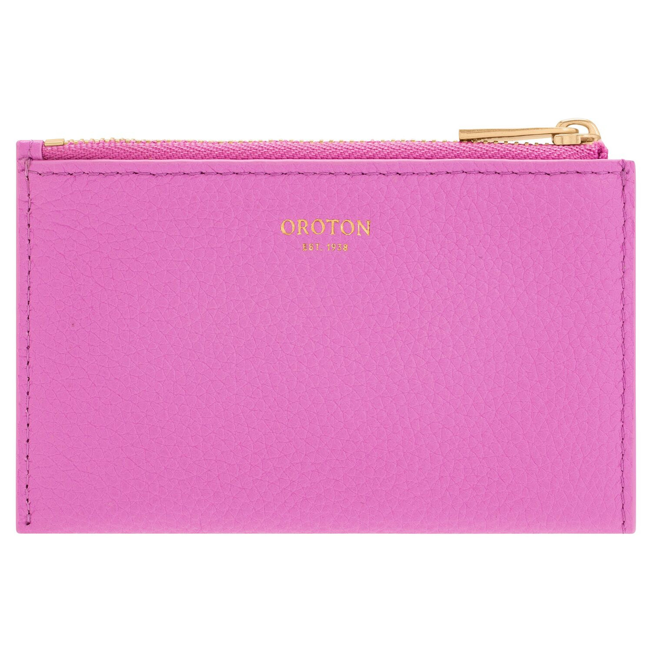 Oroton Jemima 4 Credit Card Zip Pouch Fuchsia