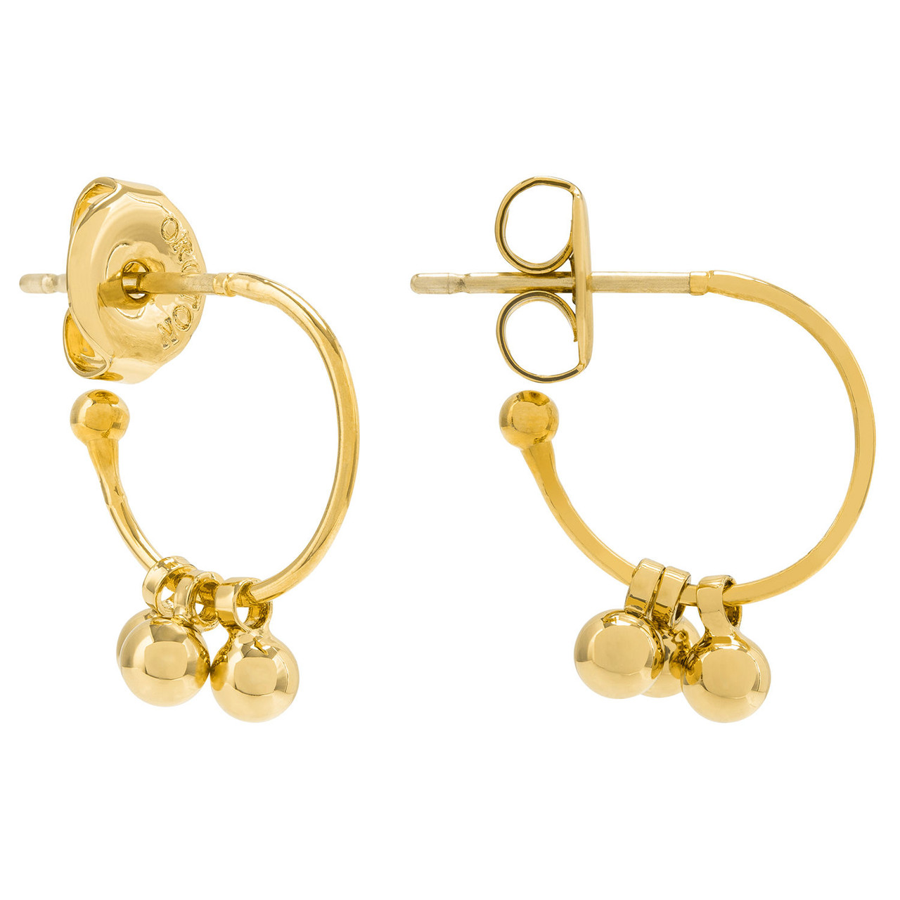 Oroton Petite Gold Blair Mini Hoop Earrings