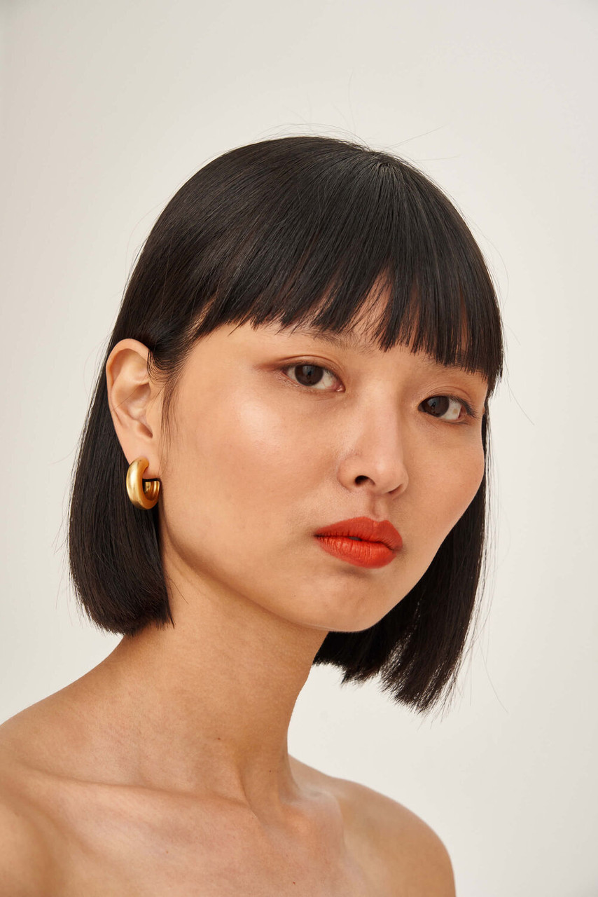 Oroton Reis Worn Gold Hoops