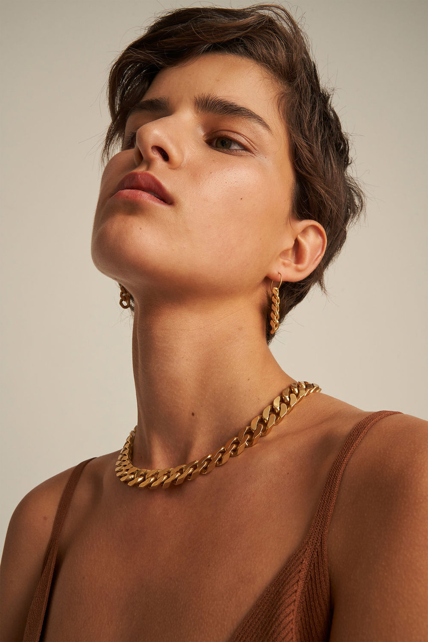 Oroton Noa Worn Gold Necklace