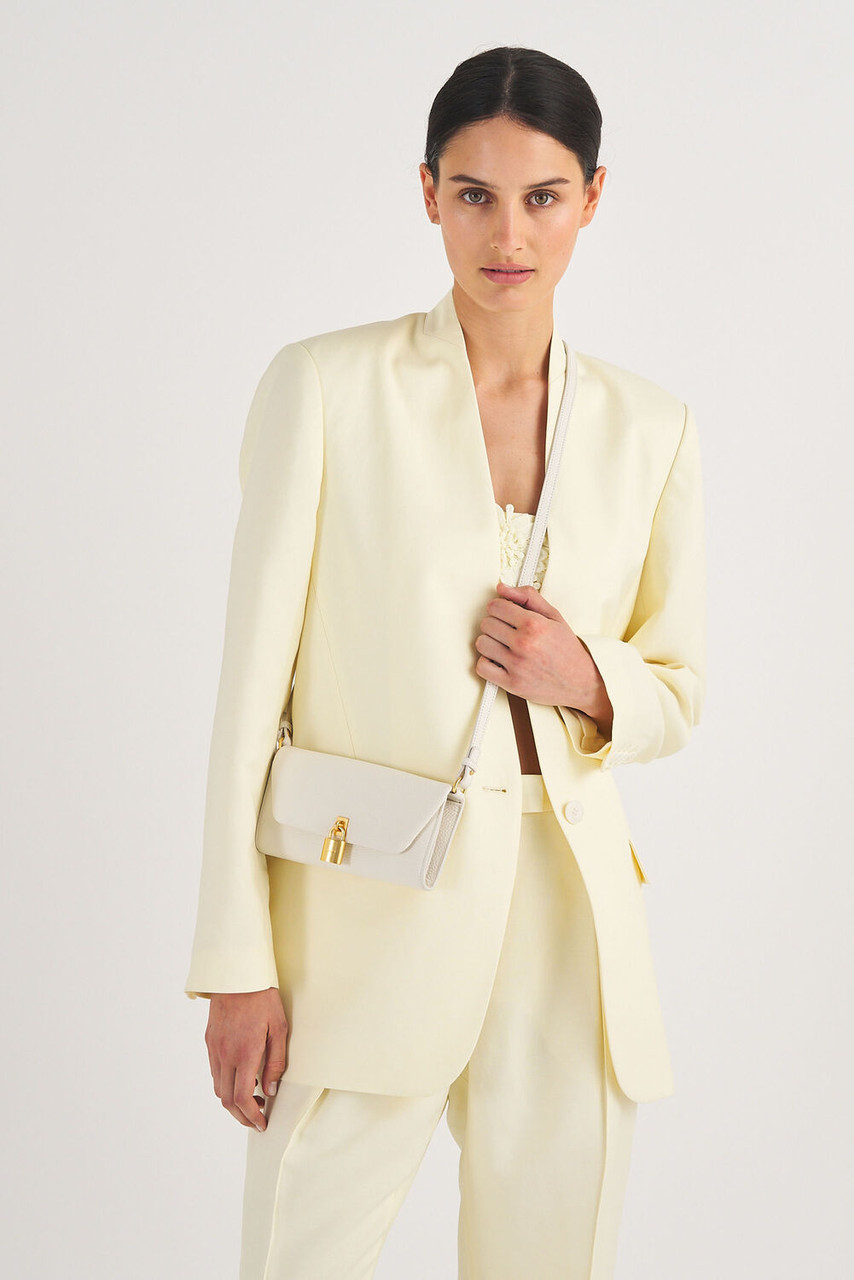 Oroton Tate Crossbody Paper White
