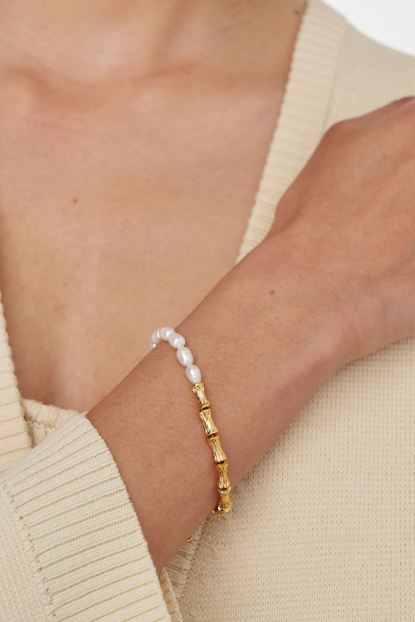 Oroton Valentina Gold/White Bracelet