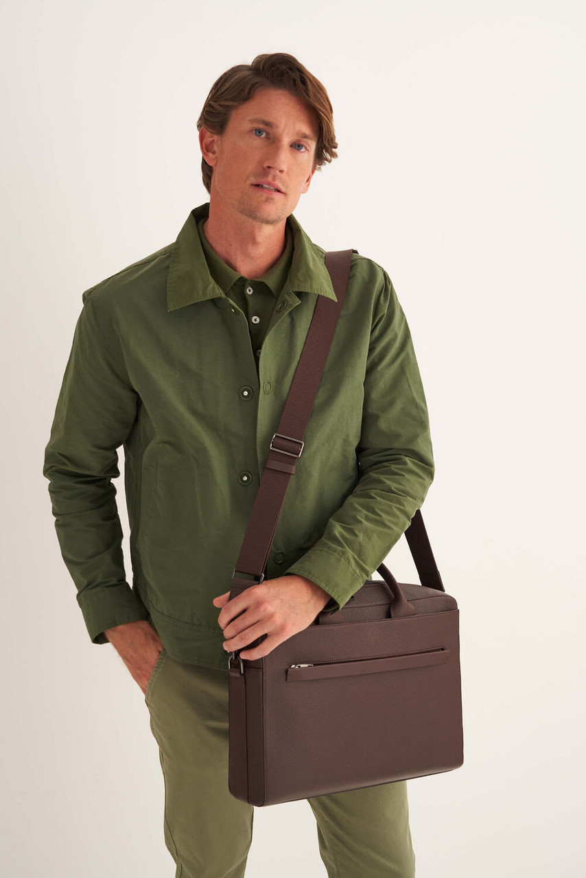 Oroton Weston Espresso Griptop Bag