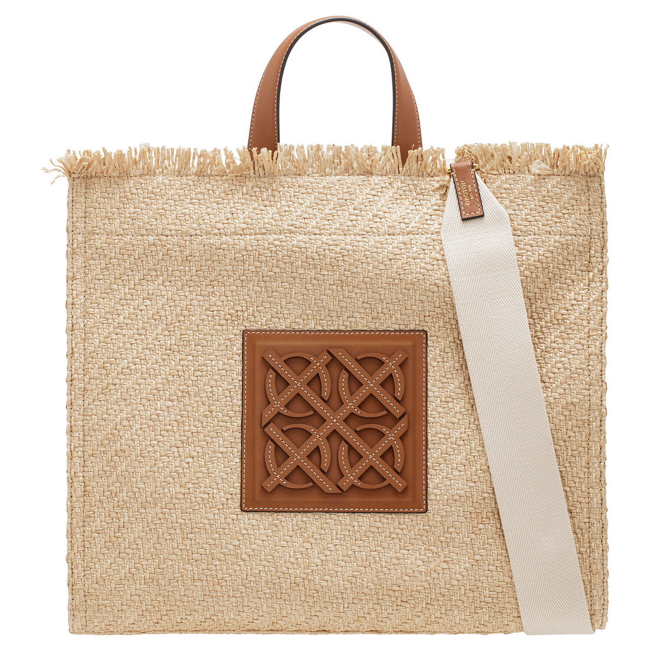 Oroton Lane Natural/Brandy Texture Large Tote
