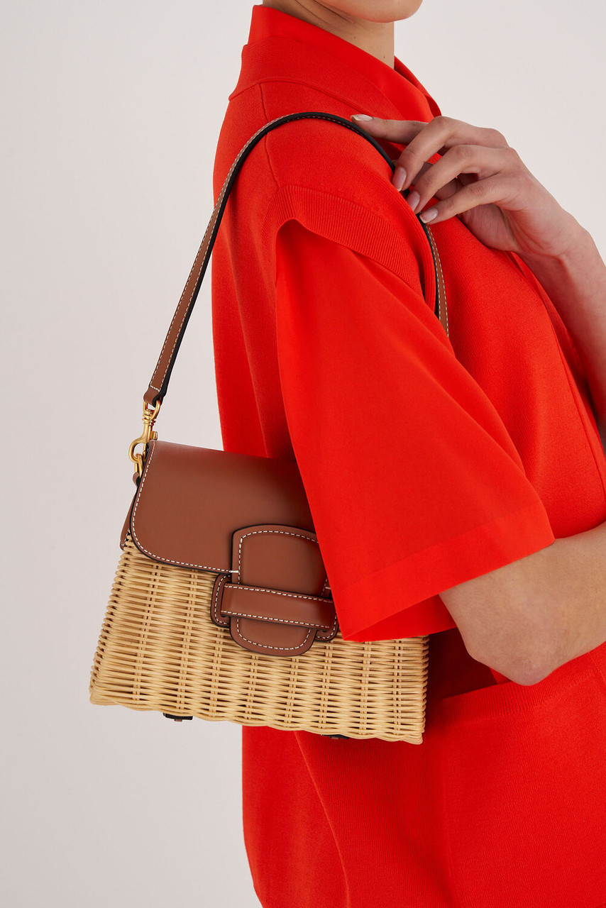 Oroton Carter Collectable Small Day Bag Brandy/ Natural