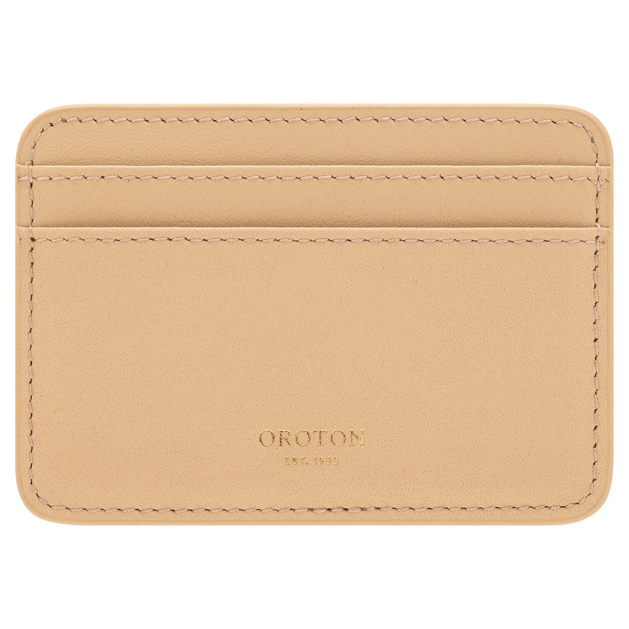Oroton Imogen Card Holder Creamed Honey