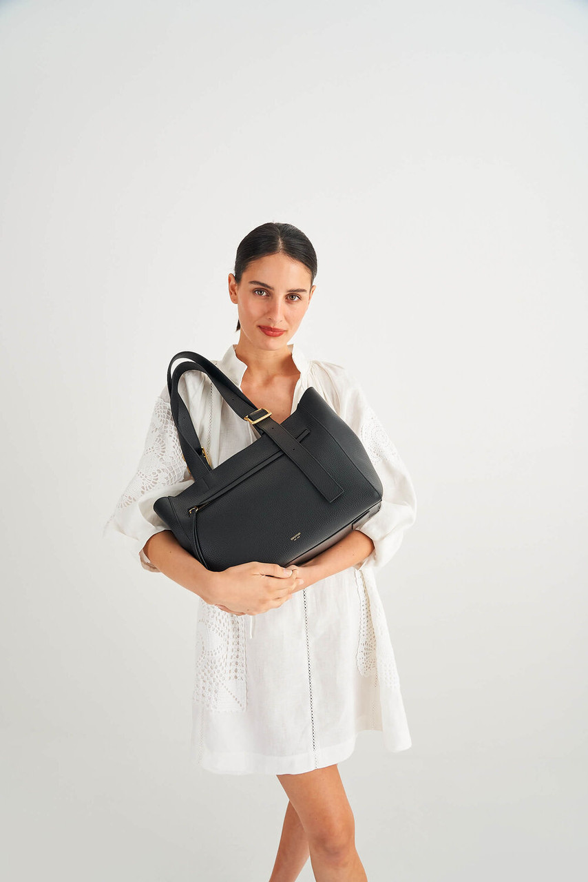 Oroton Ingrid Black Tote