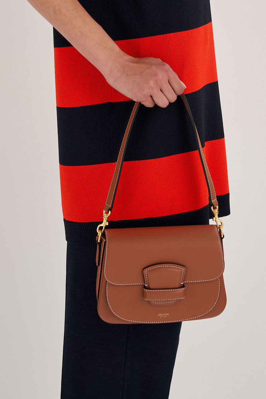 Oroton Carter Small Day Bag Brandy