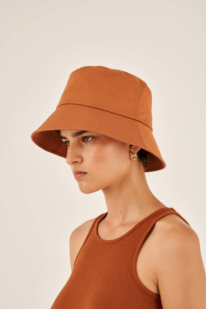 Oroton Alva Maple Drill Bucket Hat