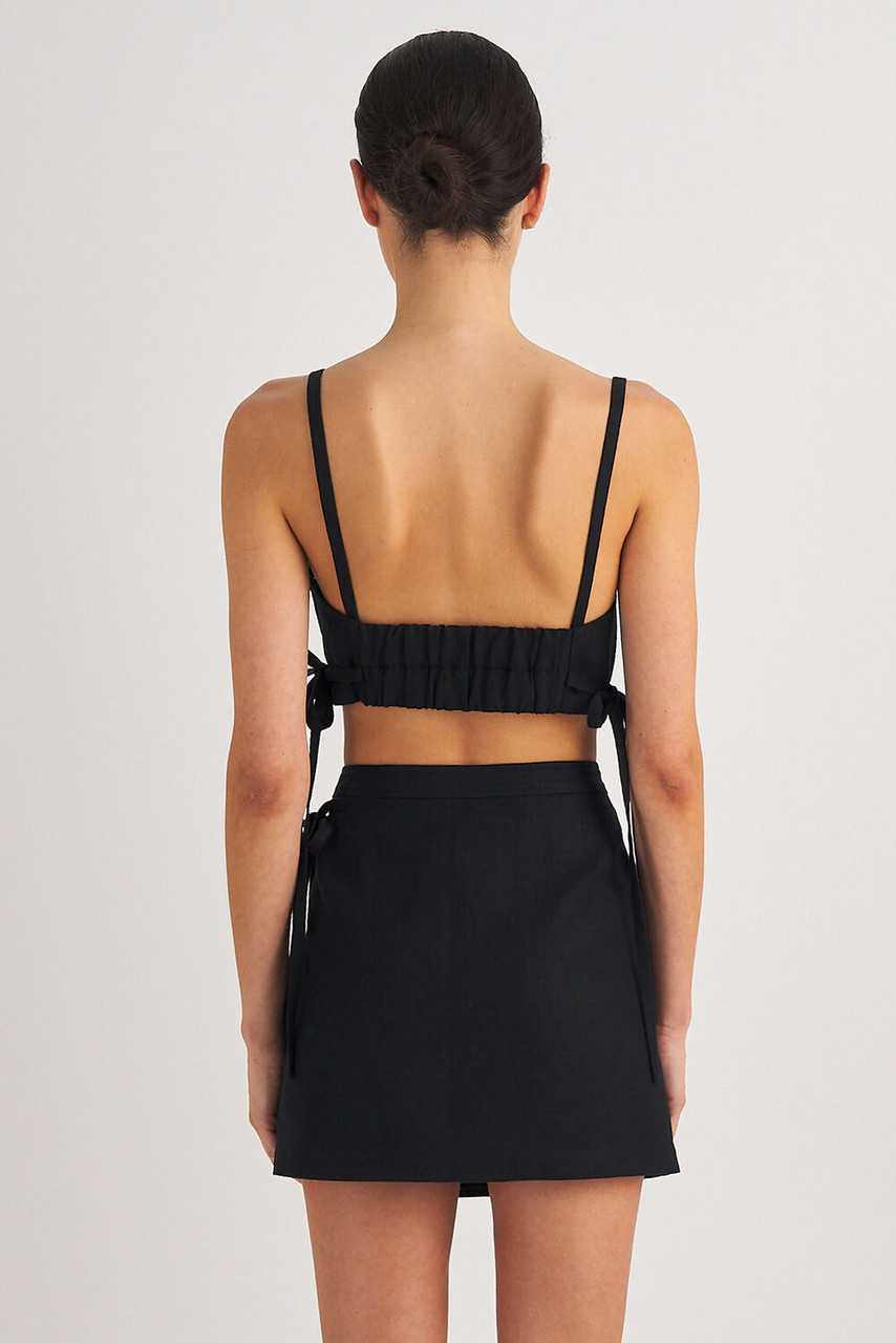 Oroton Linen Bralet Black