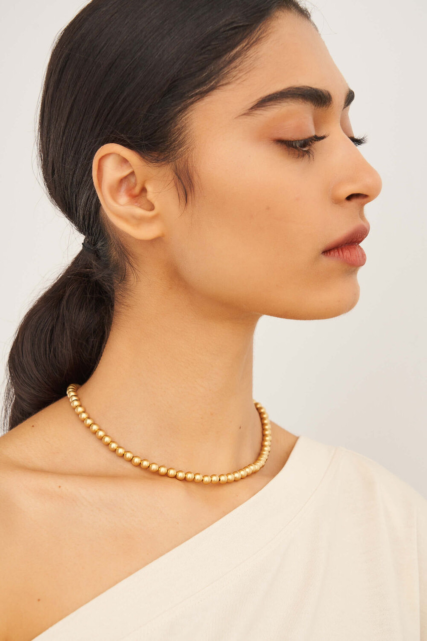 Oroton Blair Worn Gold 6MM Necklace