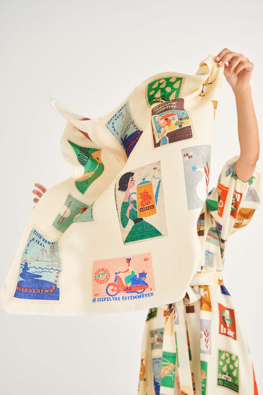 Oroton Matchbox Print Scarf