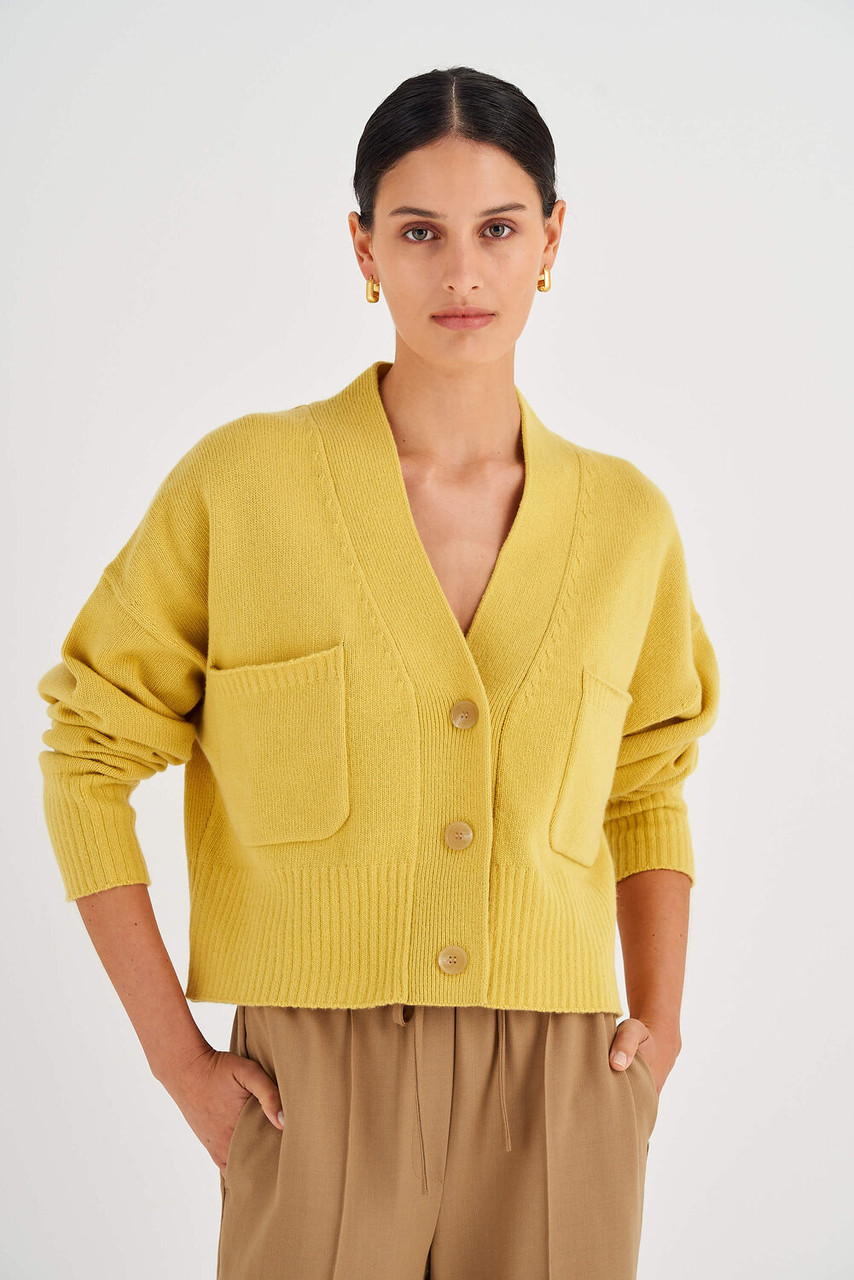 Oroton Cropped Cardi Daffodil