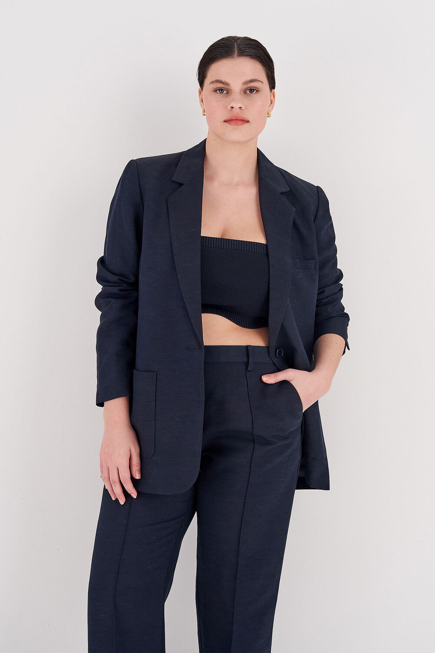 Oroton Single Breasted Blazer North Sea