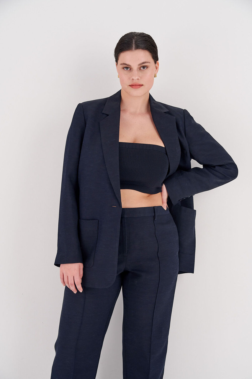 Oroton Pintuck Pant North Sea