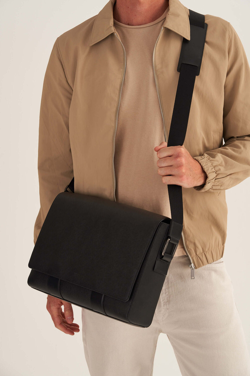 Oroton Men's Eton Black Satchel Bag