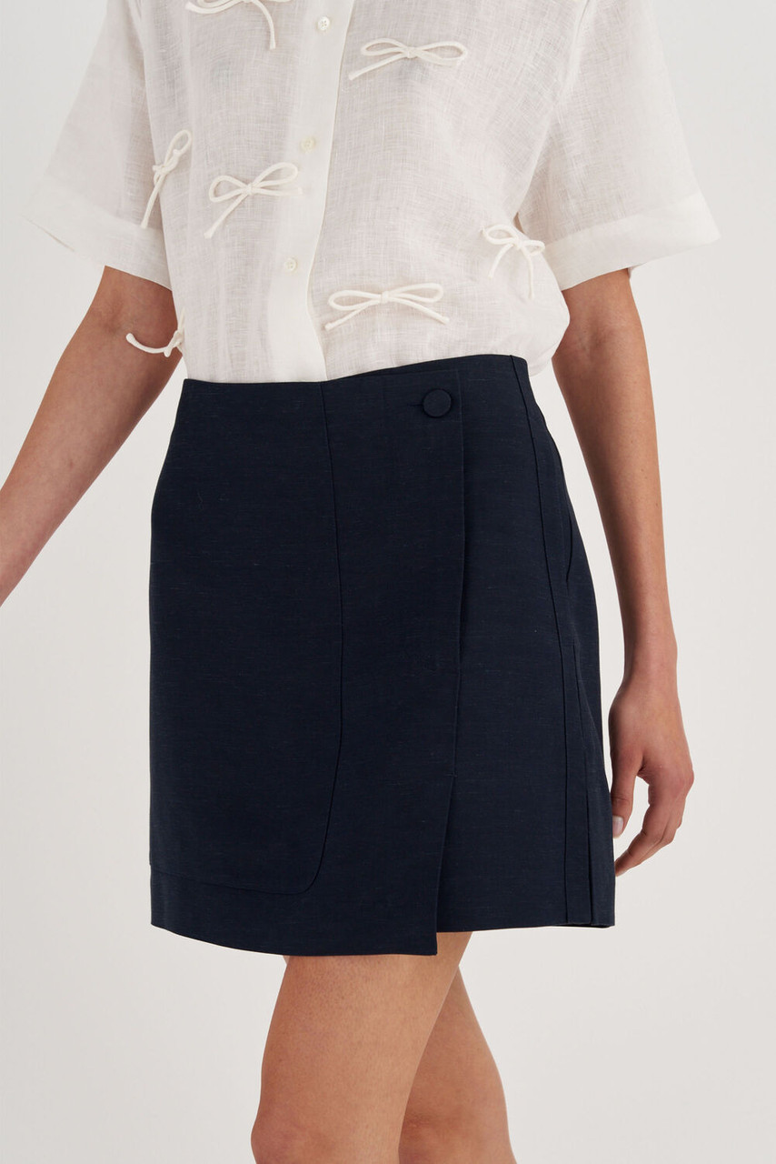 Oroton Wrap Skirt North Sea
