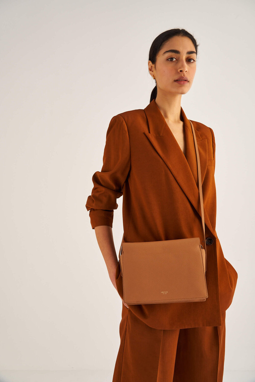 Oroton Margot Husk Zip Crossbody Bag