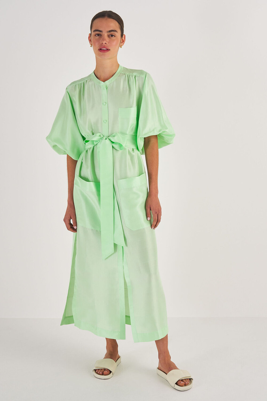 Oroton Column Shirt Dress Pear