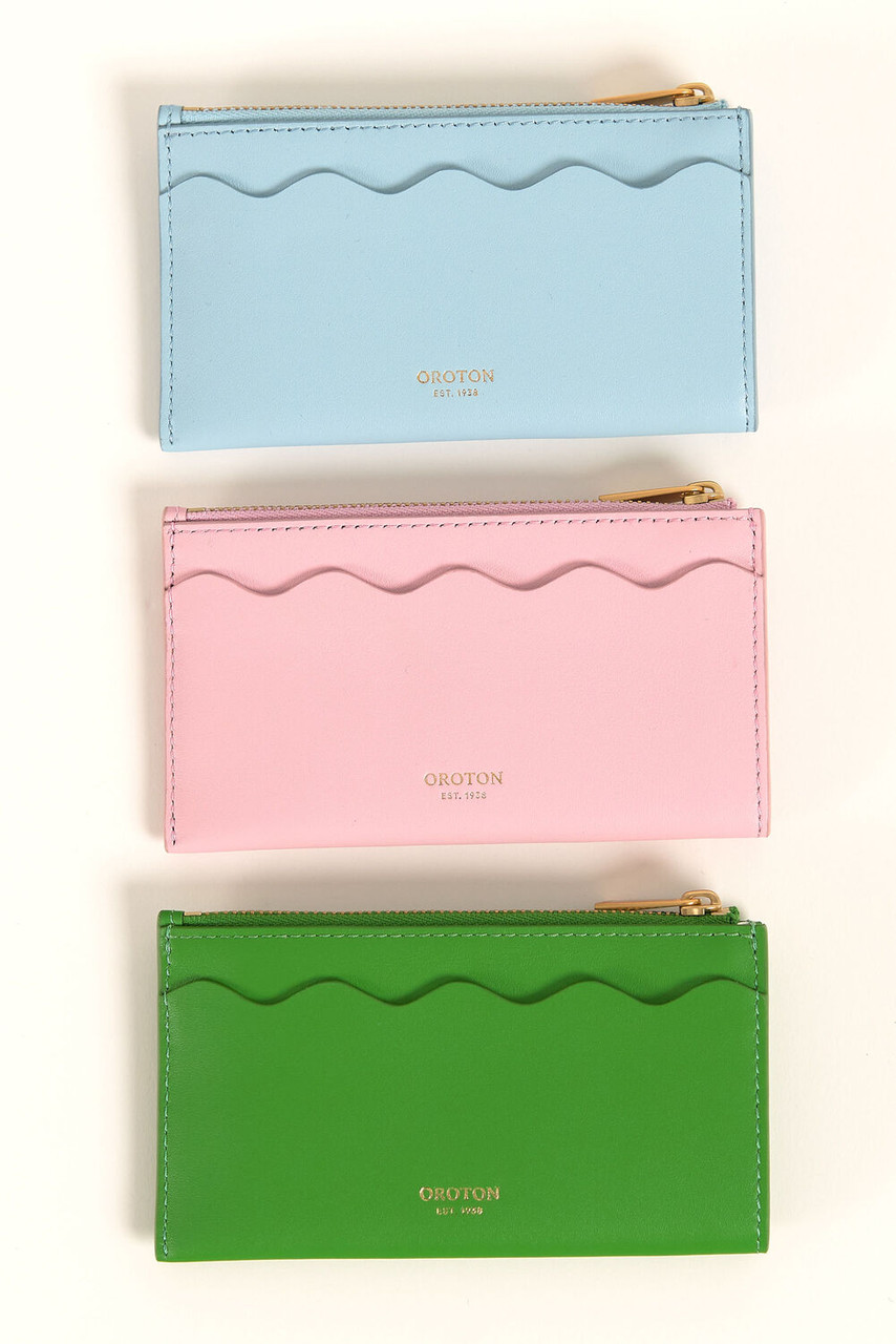 Oroton Ric Rac 8 Credit Card Mini Pouch Wallet Tulip Pink