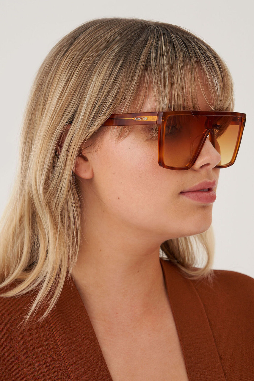 Oroton Carson Sunglasses Amber Tort