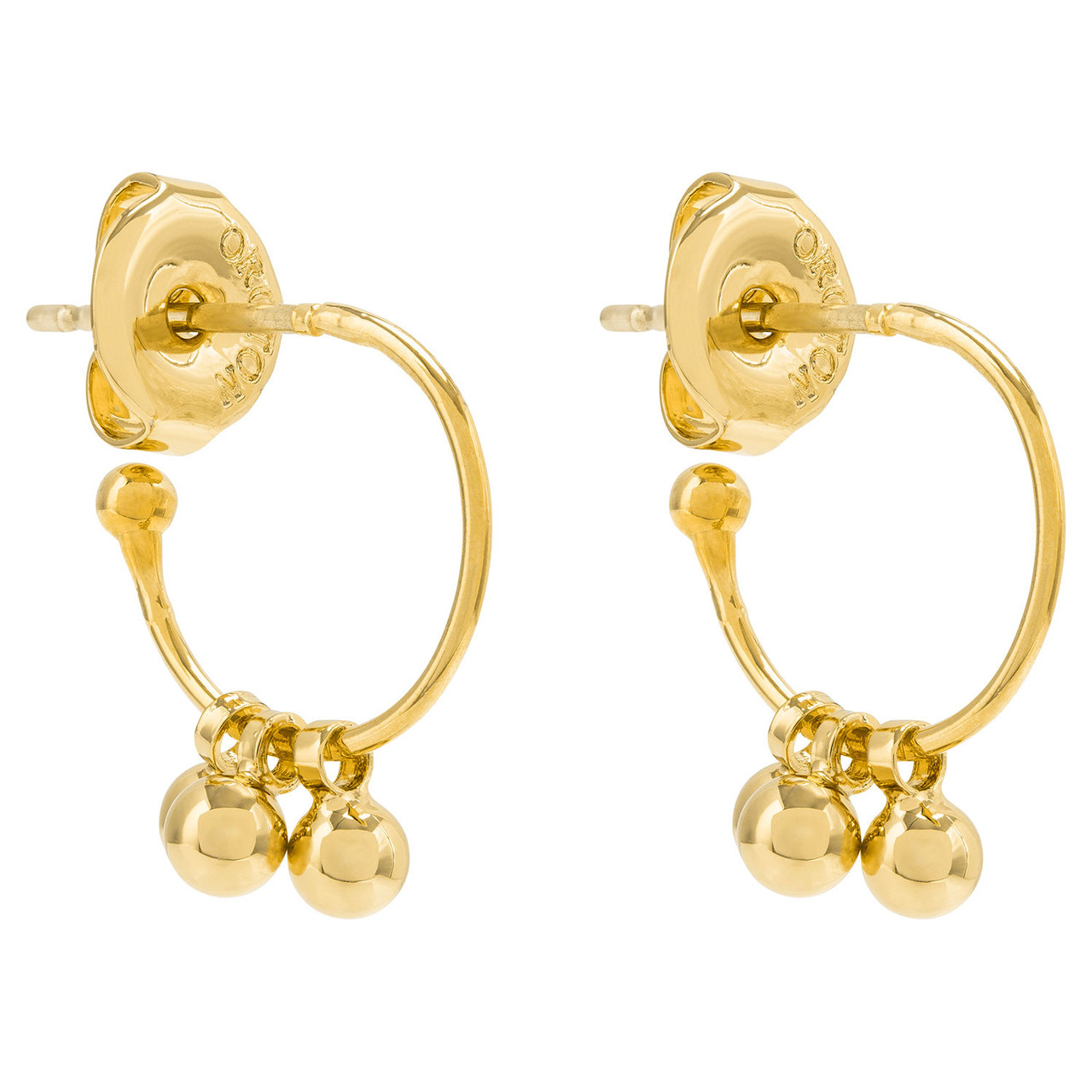Oroton Petite Gold Blair Mini Hoop Earrings