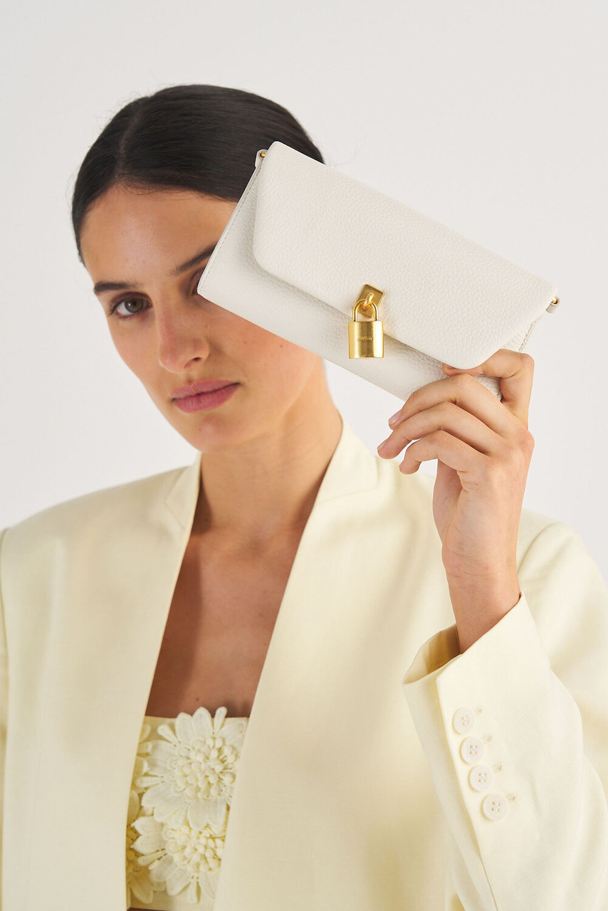 Oroton Tate Crossbody Paper White