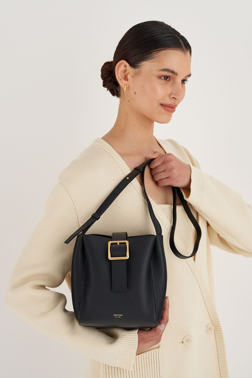 Oroton Ingrid Black Bucket