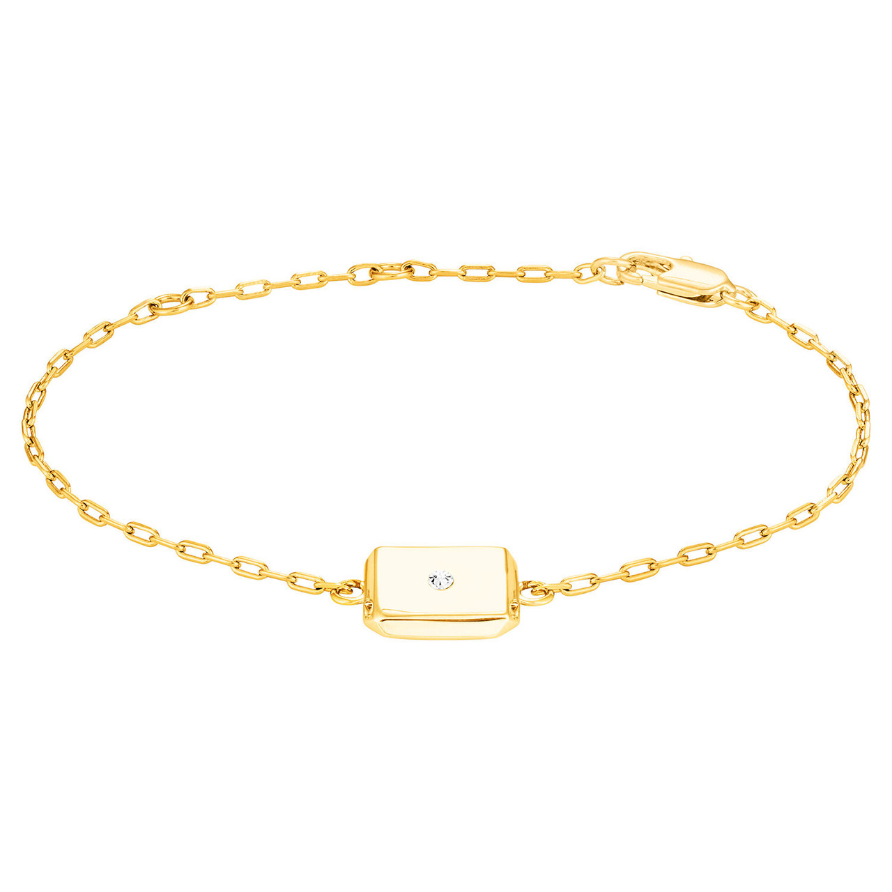 Oroton Fawne Rectangle Bracelet Gold/Clear