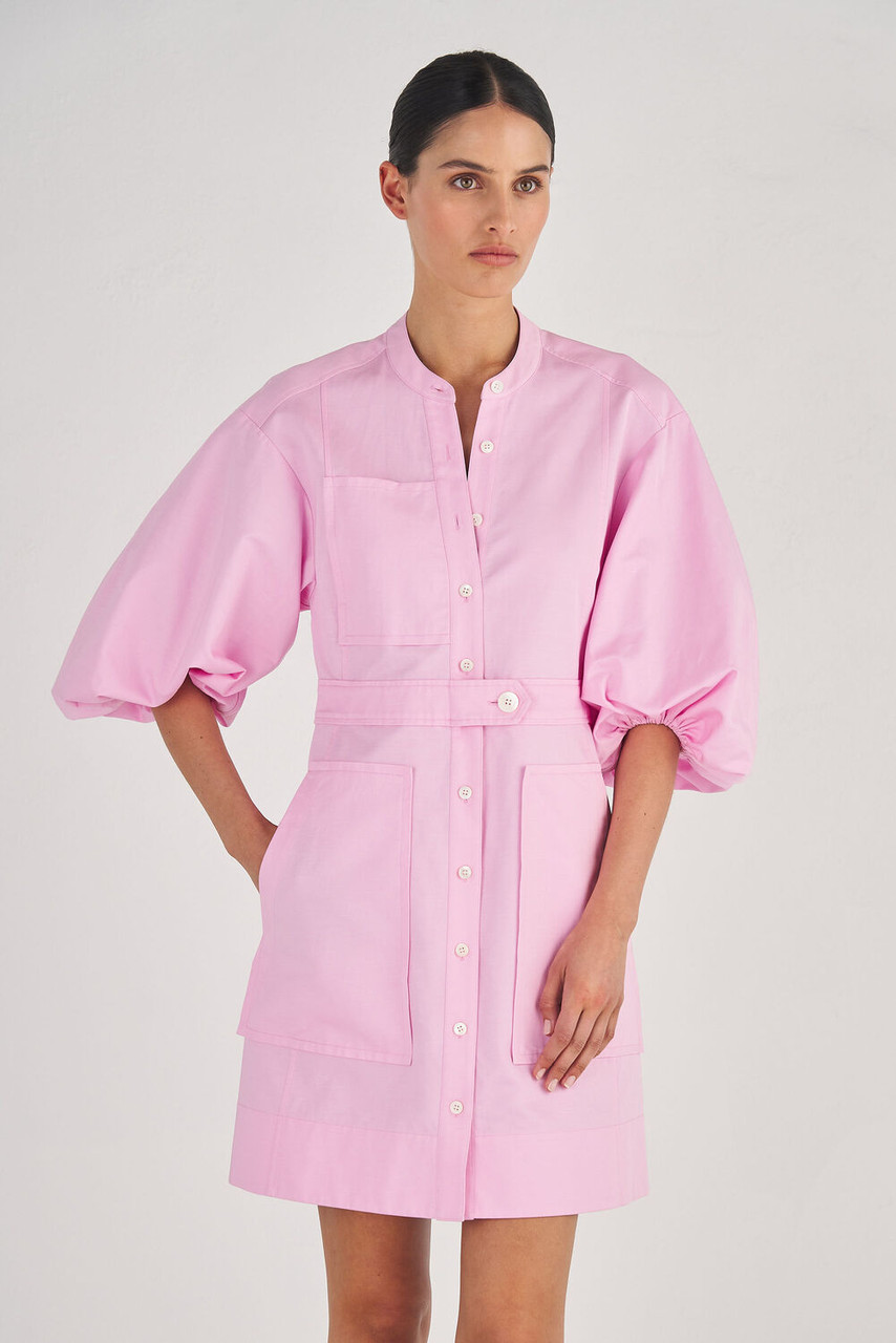 Oroton Short Utility Dress Foxglove