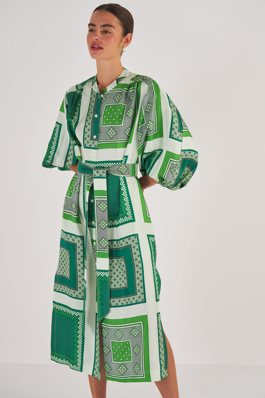 Oroton Bandana Print Dress Garden