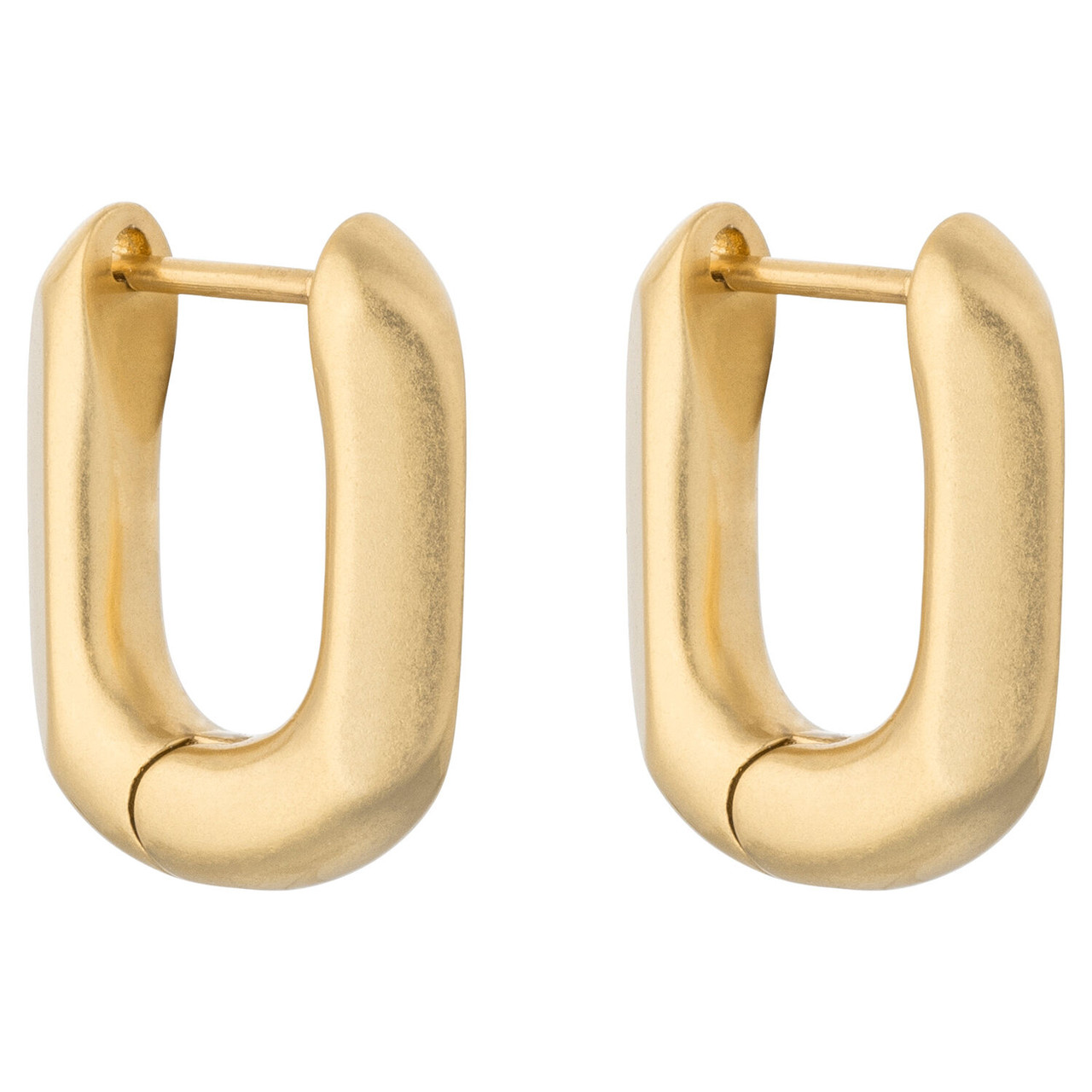 Oroton Lacey Worn Gold Small Hoop Earrings