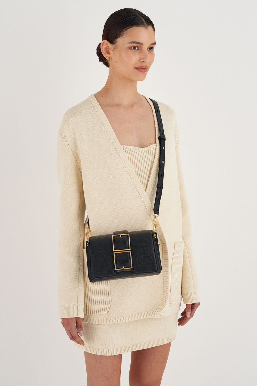 Oroton Olive Small Day Bag Black