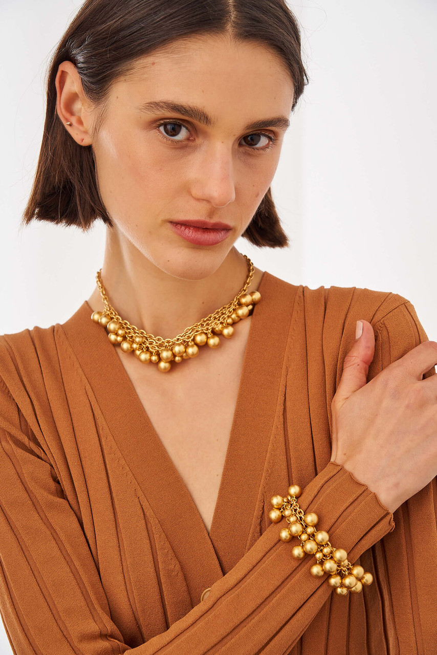 Oroton Ceres Worn Gold Bracelet