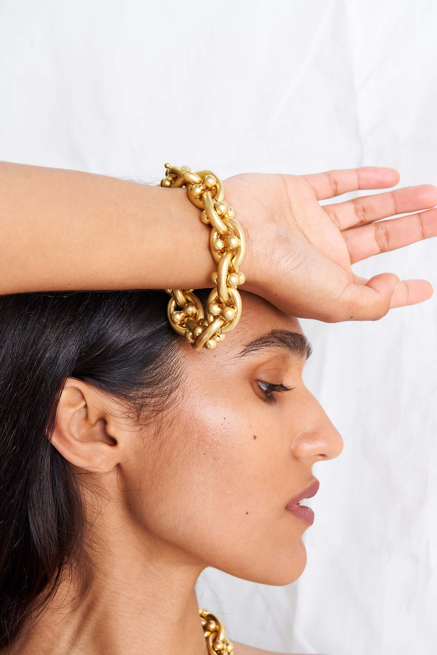 Oroton Maisie Worn Gold Bracelet