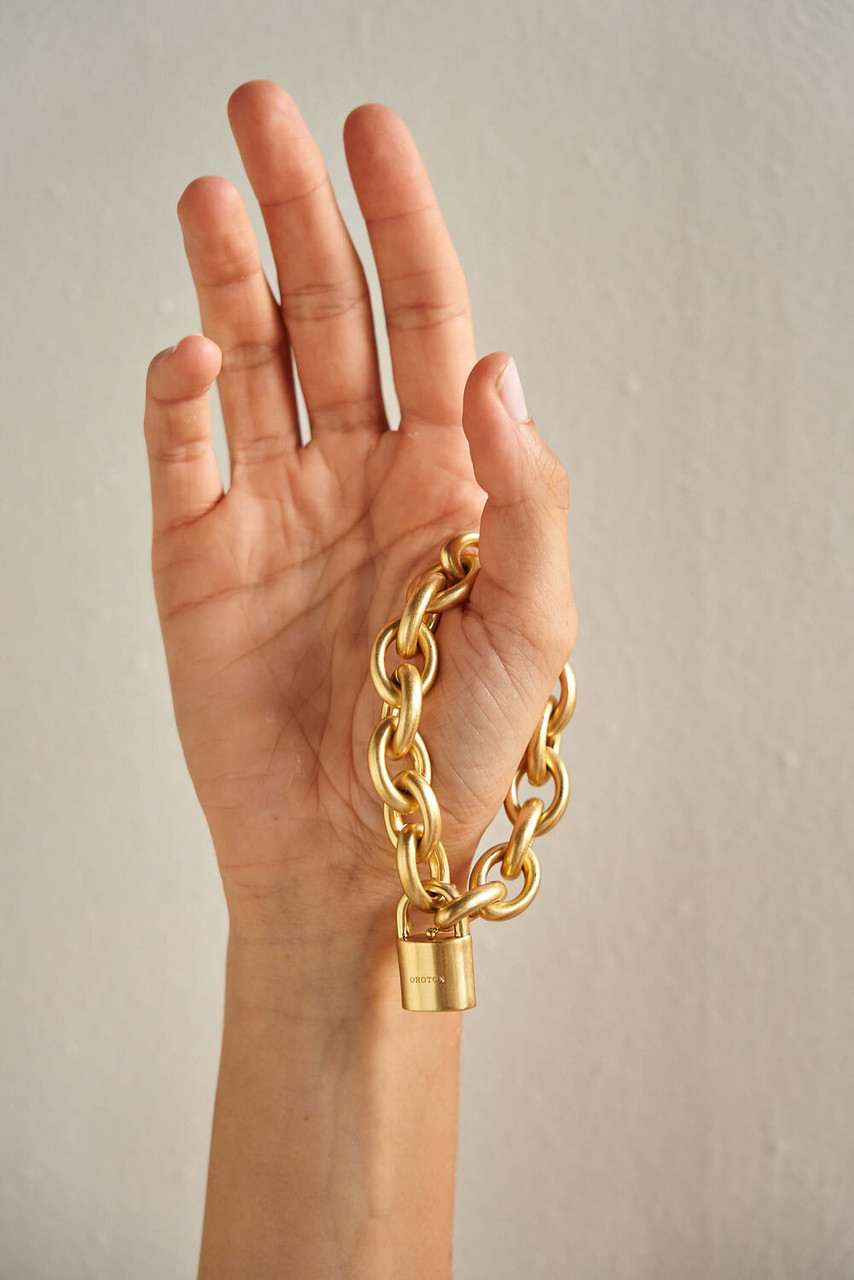 Oroton Evie Worn Gold Bracelet