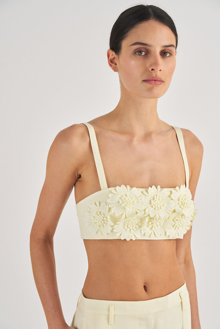 Oroton Lace Poppy Bandeau Lemon Butter