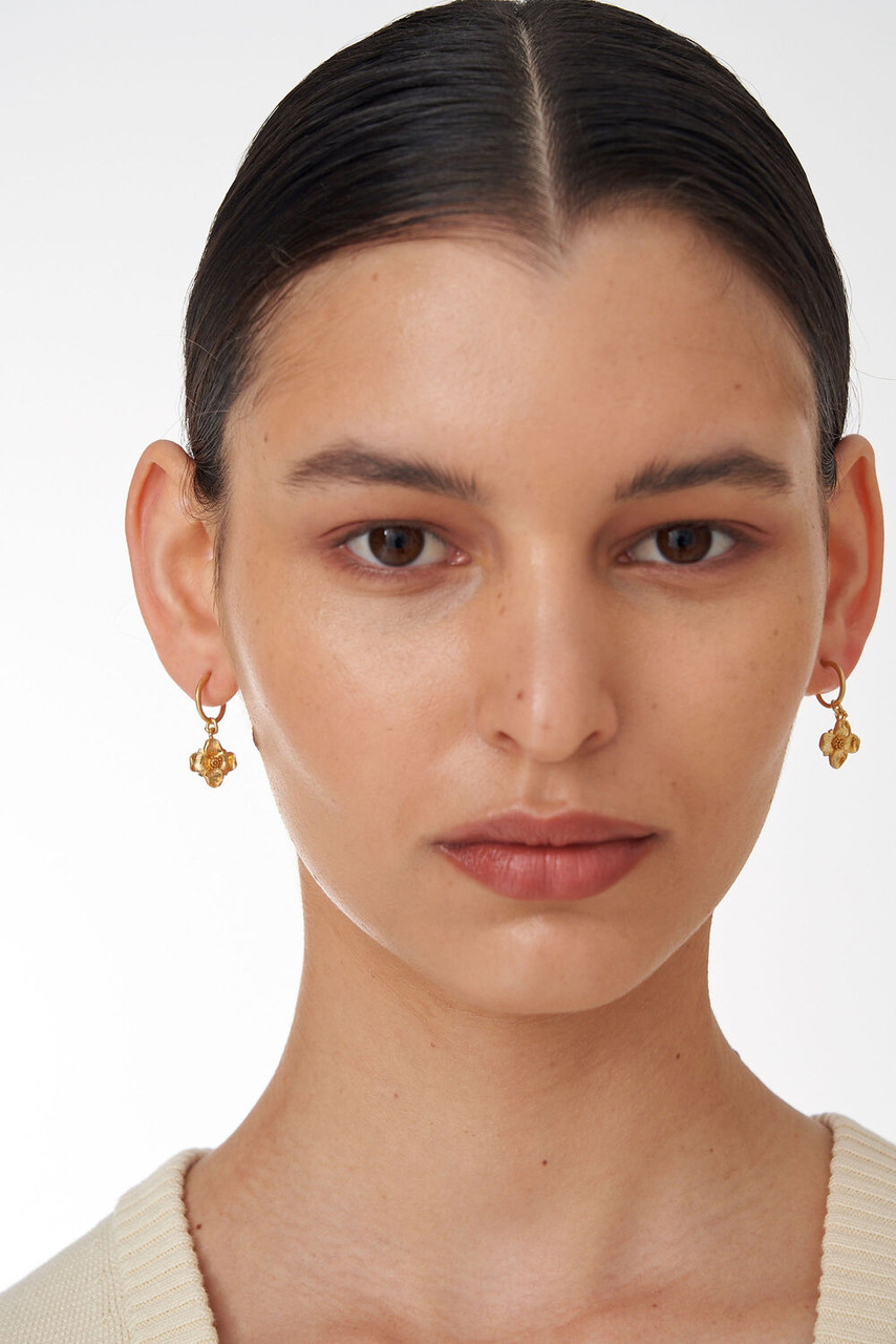 Oroton Aster Hoops Worn Gold